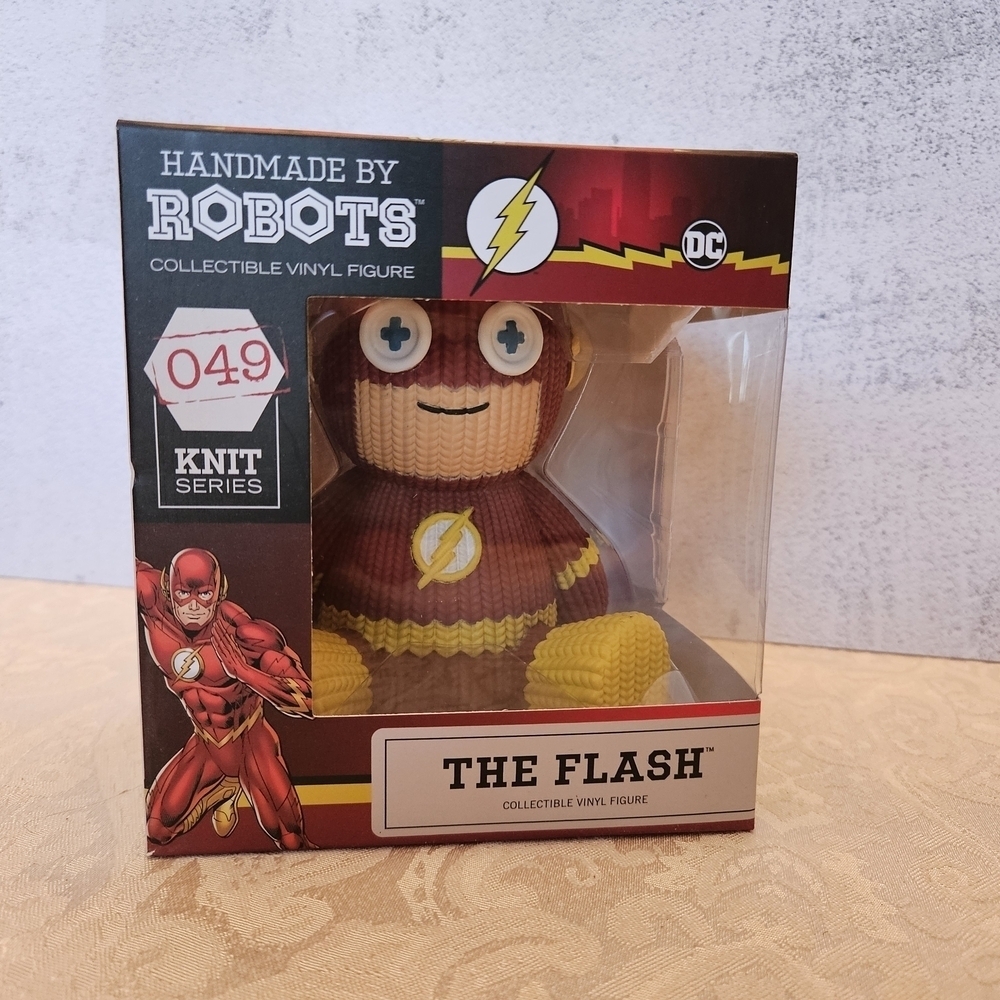 New RETIRED Handmade by Robots, DC The Flash Vinyl Figure,  Knit Series #049